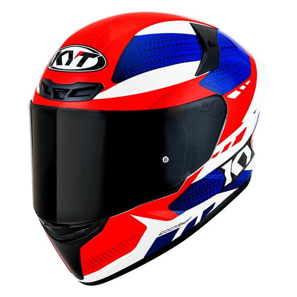 Imagem de Capacete KYT TT Course Gear Azul e Vermelho