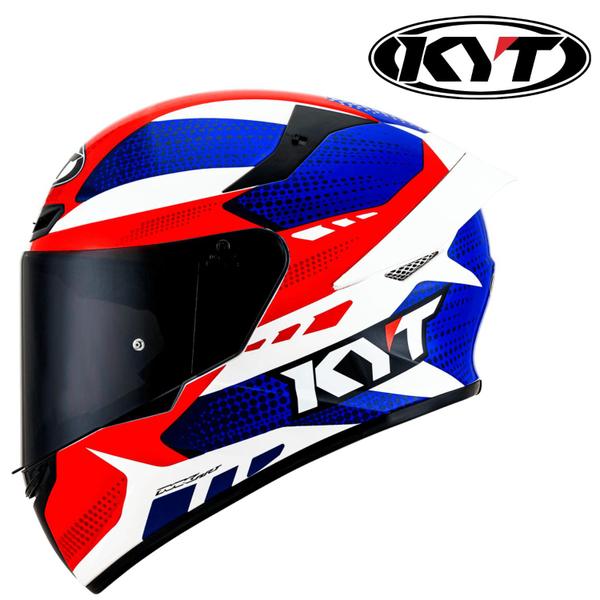 Imagem de Capacete Kyt Tt Course Gear Blue Red Azul Vermelho