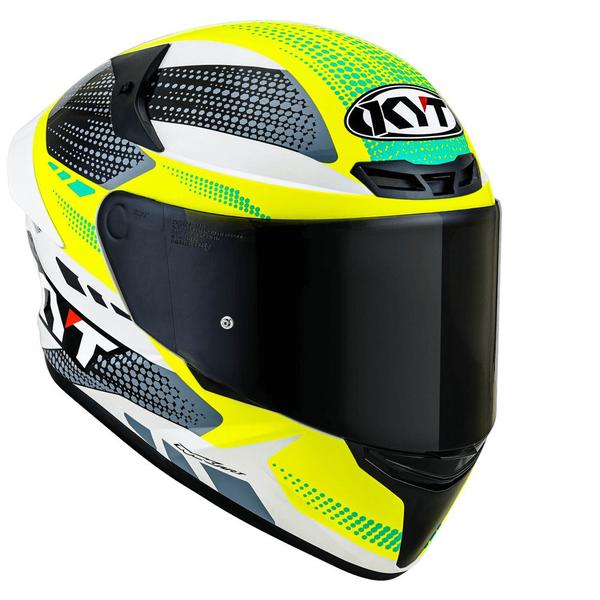 Imagem de Capacete KYT TT Course Gear Preto e Amarelo Mais Viseira Fumê e Spoiler Fumê