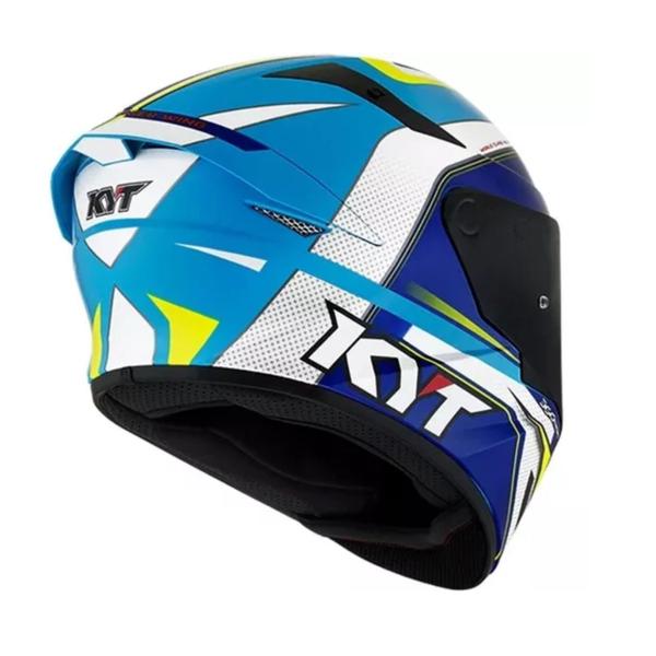 Imagem de Capacete Kyt Tt Course Grand Prix Branco azul  White Blue