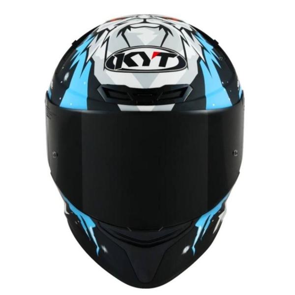 Imagem de Capacete KYT TT Course Masia Winter Test - Preto/Azul Brilha L