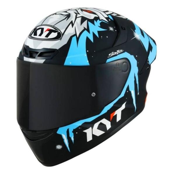 Imagem de Capacete KYT TT Course Masia Winter Test - Preto/Azul Brilha L