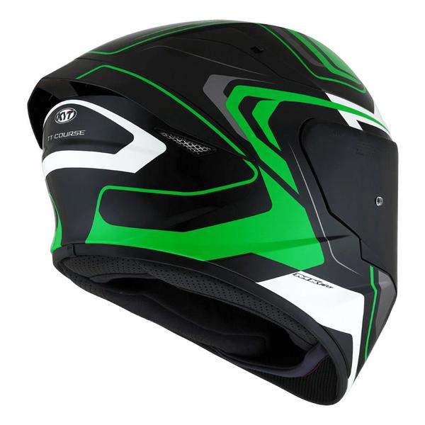 Capacete KYT TT Course Overtech Preto e Verde Imagem de Capacete KYT TT Course Overtech Preto e Verde