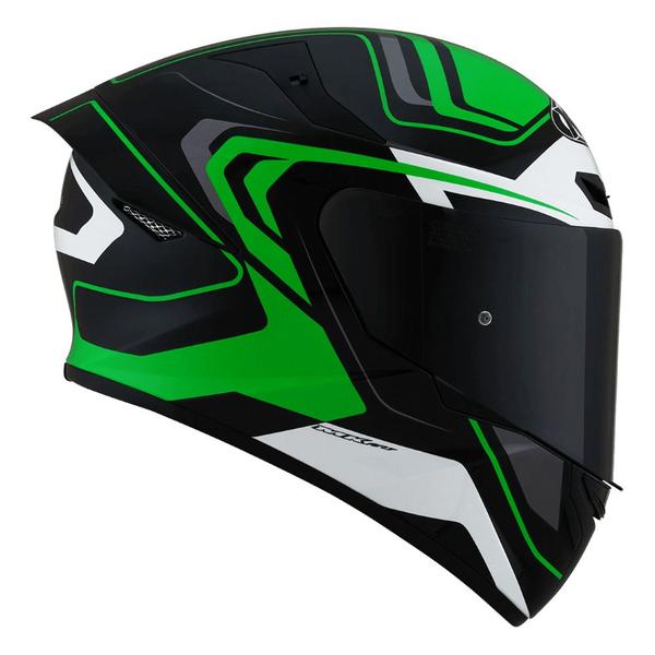 Capacete KYT TT Course Overtech Preto e Verde Imagem de Capacete KYT TT Course Overtech Preto e Verde