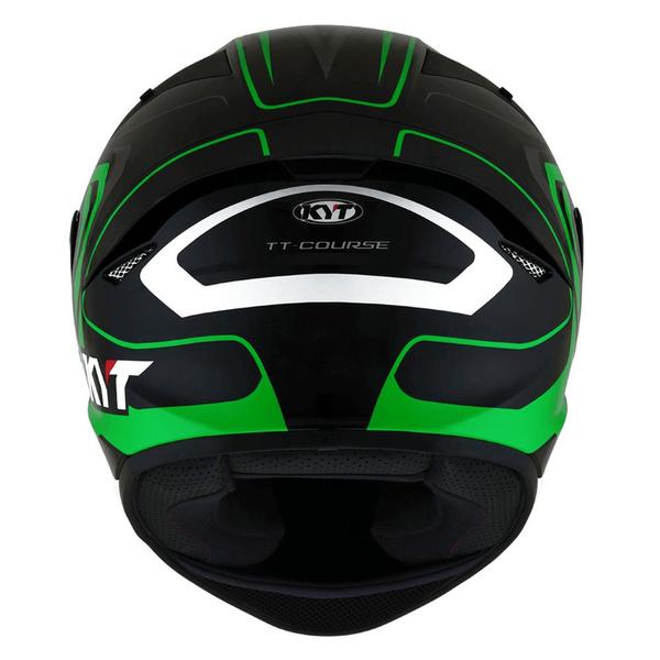 Capacete KYT TT Course Overtech Preto e Verde Imagem de Capacete KYT TT Course Overtech Preto e Verde