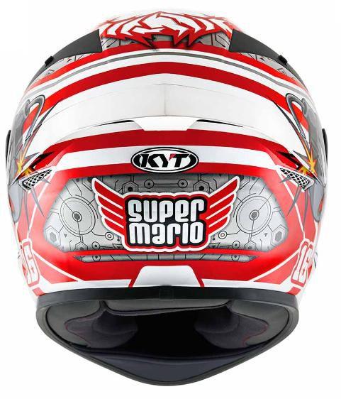 Imagem de Capacete Kyt Tt-Course Super Mario - Vermelho/Branco-58 (M)