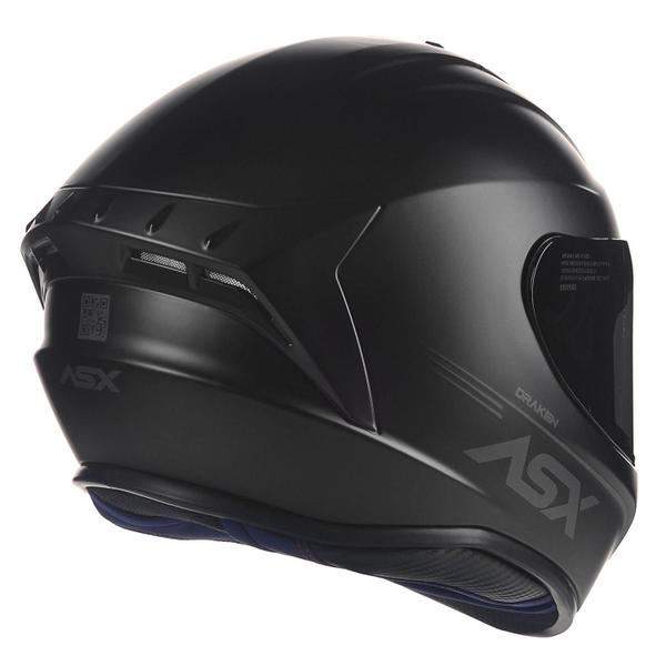 Imagem de Capacete Lançamento Moto ASX Axxis Draken Eagle Solid Esportivo Masculino Feminino Com viseira fumê