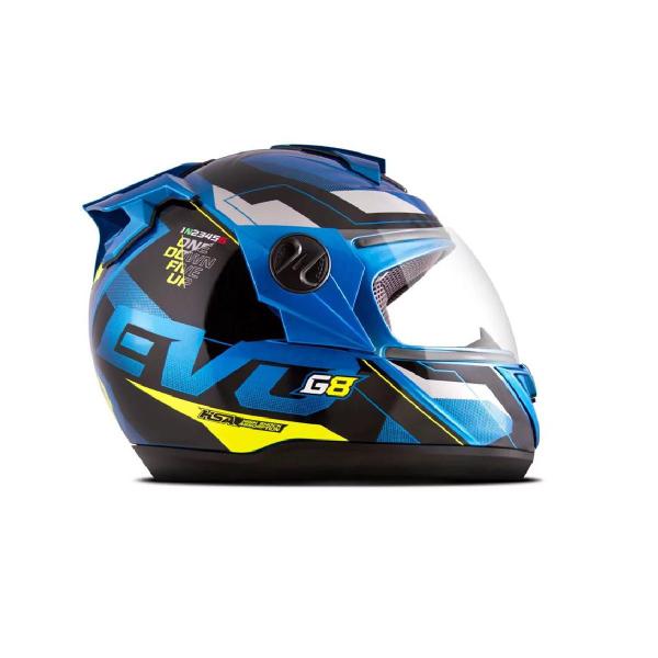 Imagem de Capacete Liberty Evolution 788 G8 Evo Azul e Amarelo Brilhante TAM. 58 Pro Tork - CAP-718AZAM