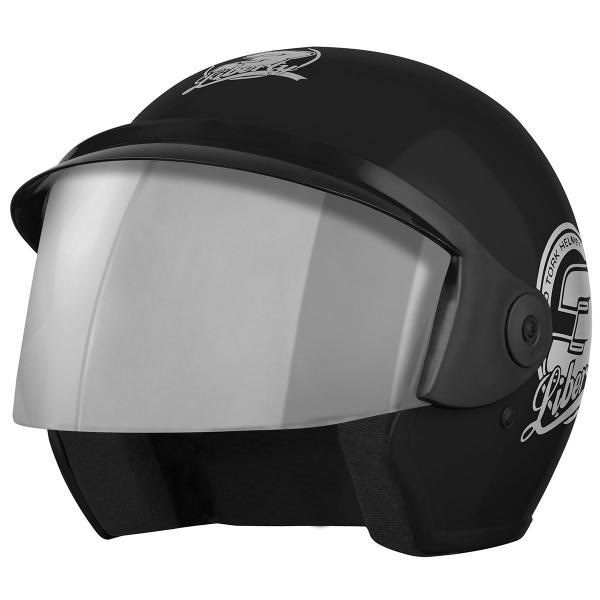 Imagem de Capacete Liberty Three Preto Tam. 56 Vis.Cromada