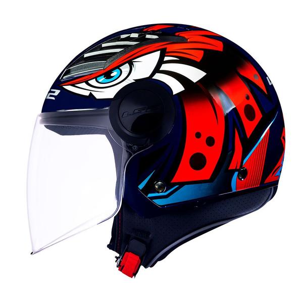 Imagem de Capacete LS2 Aberto Airflow Tribal Laranja Brilhante Masculino e Feminino