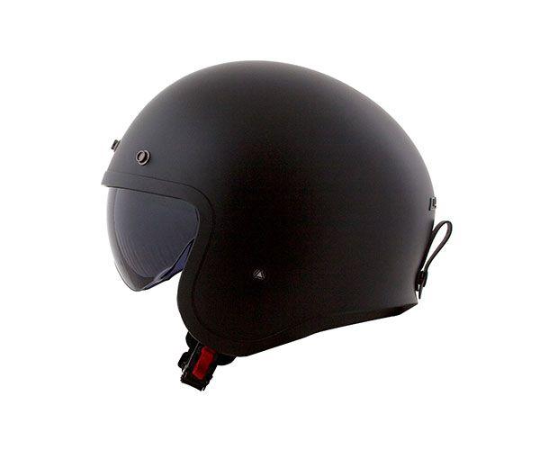 Imagem de Capacete LS2 Aberto Spitfire Monocolor Preto Fosco Masculino e Feminino Custom Harley