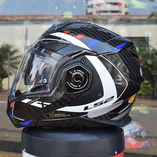 Imagem de Capacete ls2 AdvantX FF901 Carbon Future Azul Escamoteável