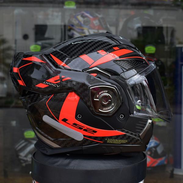 Imagem de Capacete ls2 AdvantX FF901 Carbon Future Vermelho Robocop