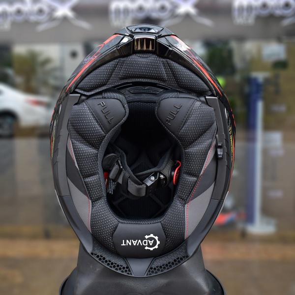 Imagem de Capacete Ls2 AdvantX FF901 Carbon Preto Escamoteável Robocop