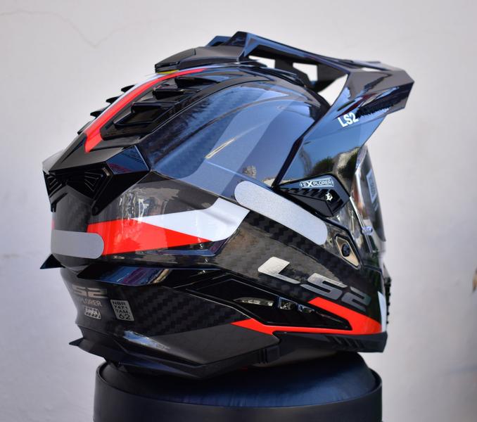 Imagem de Capacete Ls2 Explorer C MX701 Frontier Titanium Vermelho