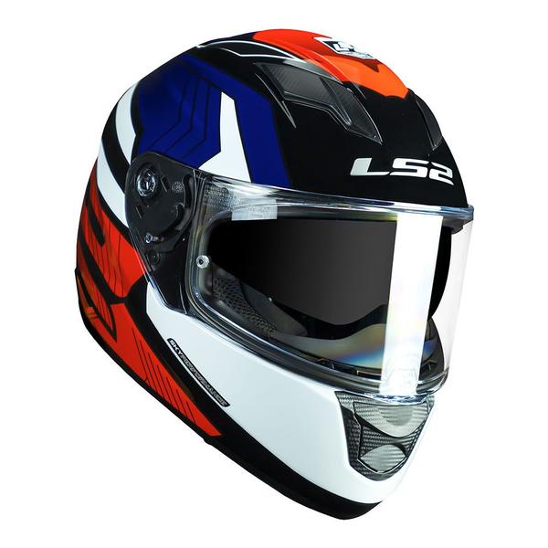 Imagem de Capacete LS2 FF320 Exo  Branco Azul e Vermelho