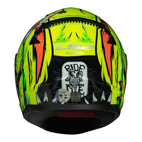 Imagem de Capacete LS2 FF353 Badass Amarelo Brilhante Masculino e Feminino Moto Fechado