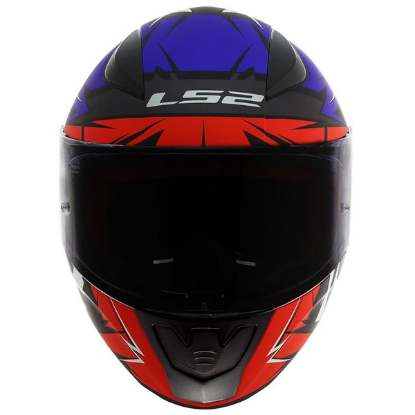 Imagem de Capacete Ls2 FF353 Cromo Preto Fosco Azul Vermelho