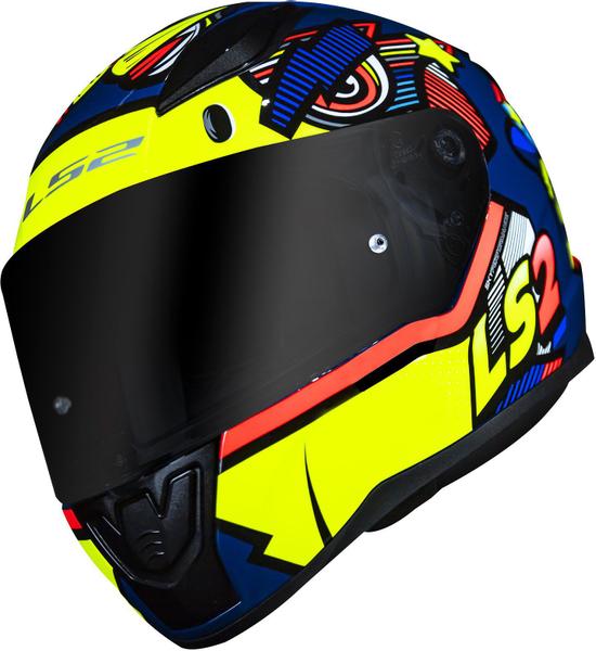 Imagem de Capacete Ls2 FF353 Khan Azul Amarelo