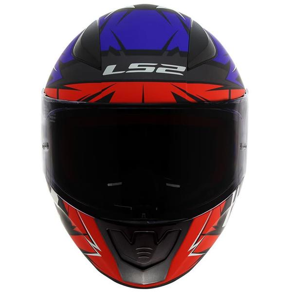 Imagem de Capacete Ls2 Ff353 Rapid Cromo Fosco Preto Vermelho E ul