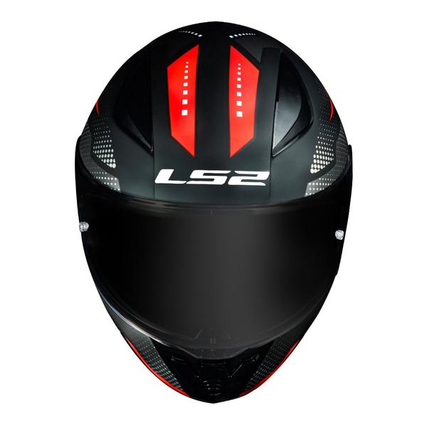 Imagem de Capacete LS2 FF353 Rapid Doom Preto e Vermelho Fosco Masculino e Feminino Moto Fechado