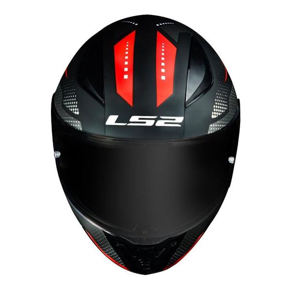 Imagem de Capacete LS2 FF353 Rapid Doom Preto e Vermelho Mais Viseira Camaleão E Narigueira Alta Hjc