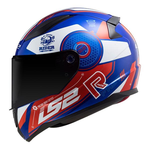 Imagem de Capacete LS2 FF353 Rapid Stratus Azul Branco e Vermelho