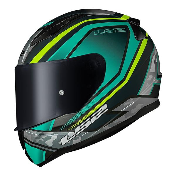 Imagem de Capacete LS2 FF353 Rapid Ufo Verde e Amarelo Mais Viseira Camaleão