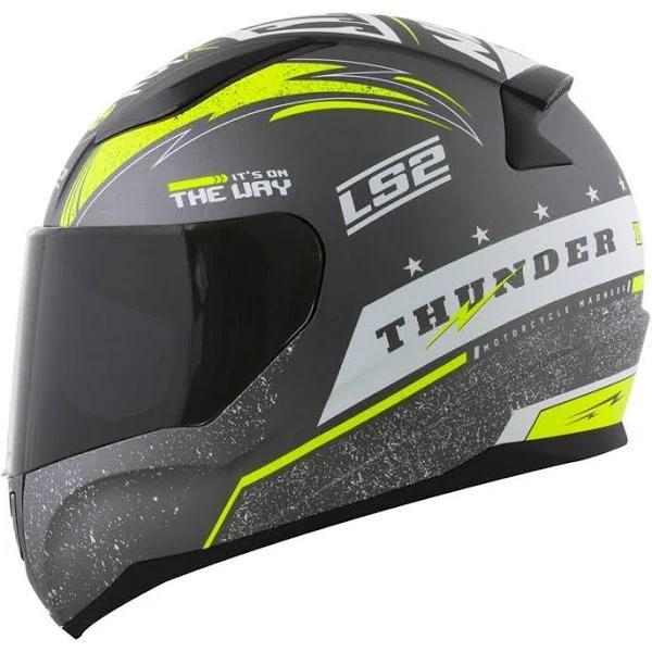 Imagem de Capacete Ls2 Ff353 Thunder Matte Gry/wht/fluo Ylw