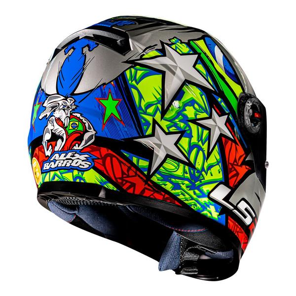 Imagem de Capacete LS2 FF358 Alex Barros Prata Brilhante Masculino e Feminino Fechado