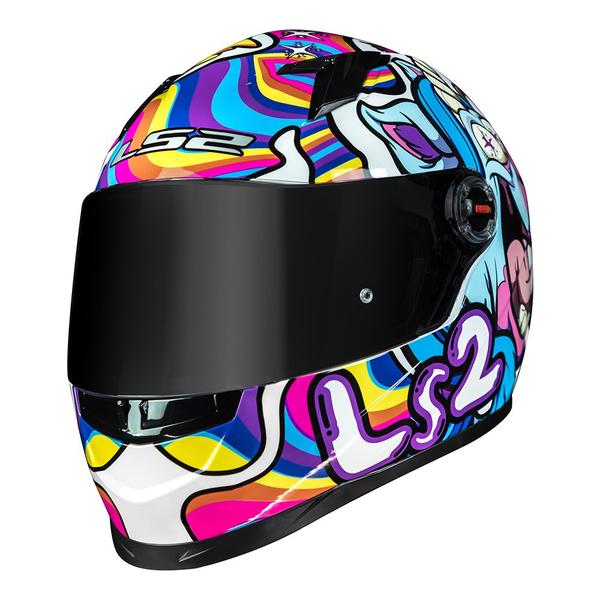 Imagem de Capacete LS2 FF358 Bubble Branco Mais Viseira Fumê