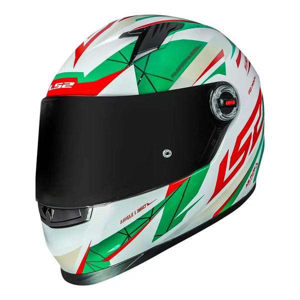 Imagem de Capacete LS2 FF358 Draze branco verde vermelho