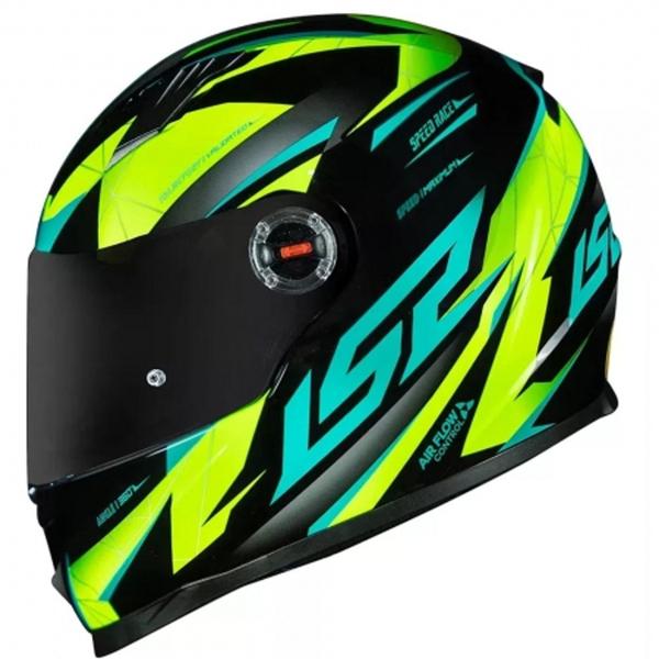 Imagem de Capacete LS2 FF358 Draze Preto Amarelo Verde LANÇAMENTO