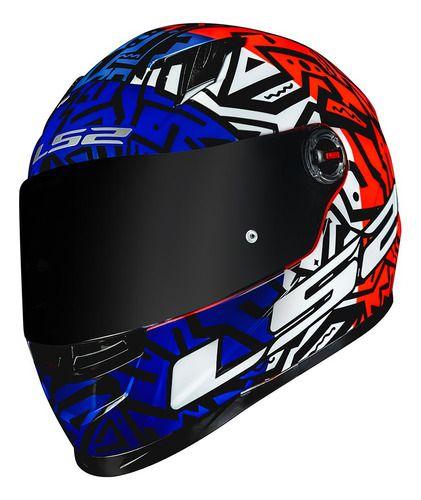 Imagem de Capacete Ls2 Ff358 Memphis Laranja Azul