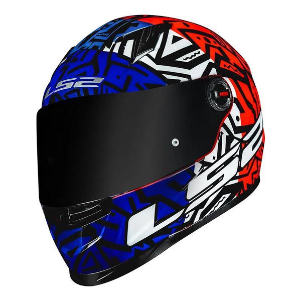 Imagem de Capacete LS2 FF358 Memphis Orange Blue