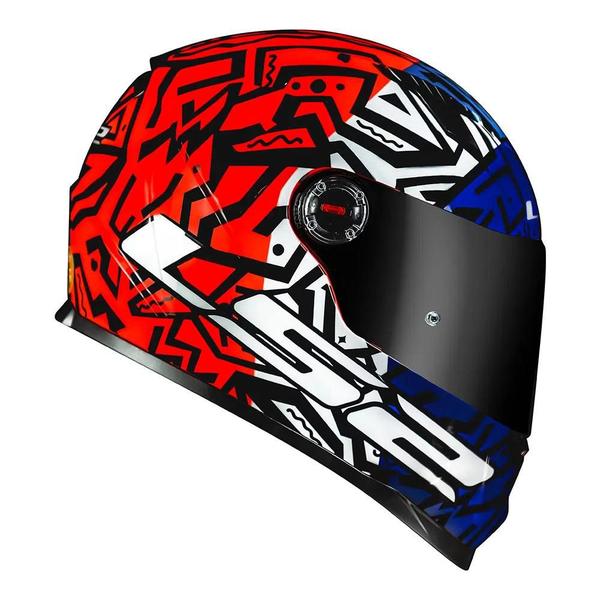 Imagem de Capacete LS2 FF358 Memphis Orange Blue