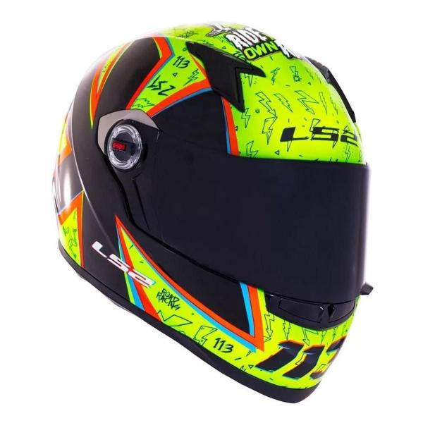 Imagem de Capacete Ls2 Ff358 Rafael Paschoalin Preto Amarelo