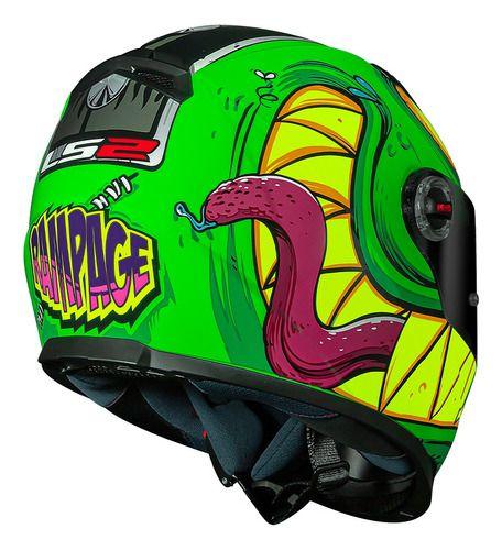 Imagem de Capacete Ls2 Ff358 Rampage Verde Amarelo Colorido