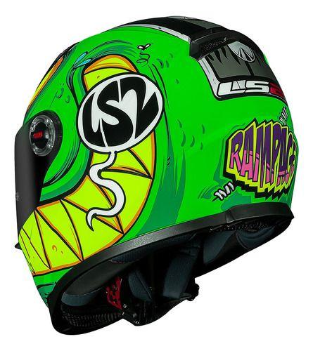 Imagem de Capacete Ls2 Ff358 Rampage Verde Amarelo Colorido