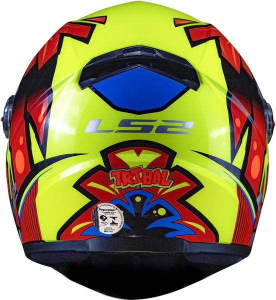 Imagem de Capacete Ls2 FF358 Tribal Amarelo Vermelho