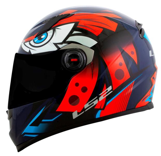 Imagem de Capacete Ls2 FF358 Tribal Orange Laranja azul