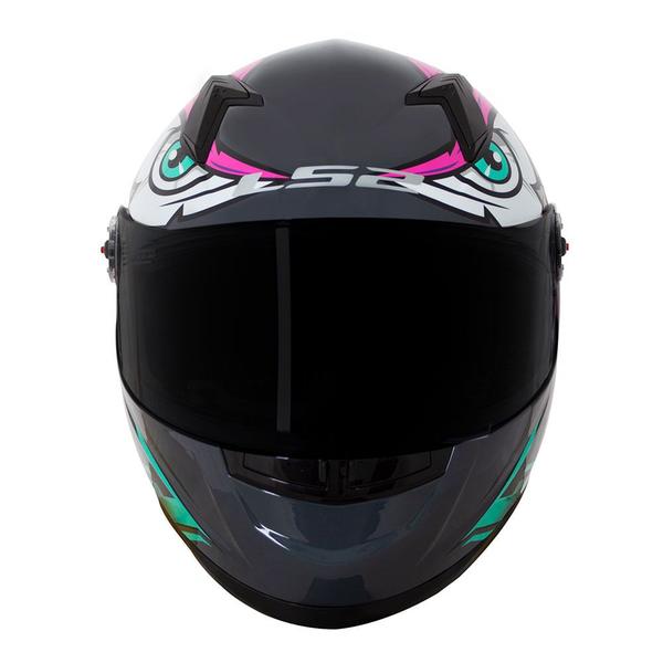 Imagem de Capacete LS2 FF358 Tribal Rosa Fucsia Brilhante Masculino e Feminino Fechado