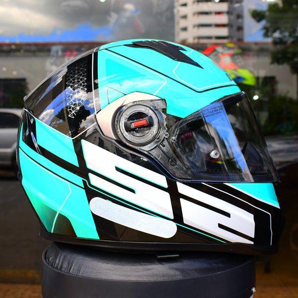 Imagem de Capacete Ls2 ff358 Ultra Verde Agua Preto