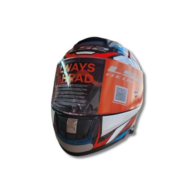 Imagem de Capacete ls2 ff397 tricomposto vector evo rider  azul vermelho