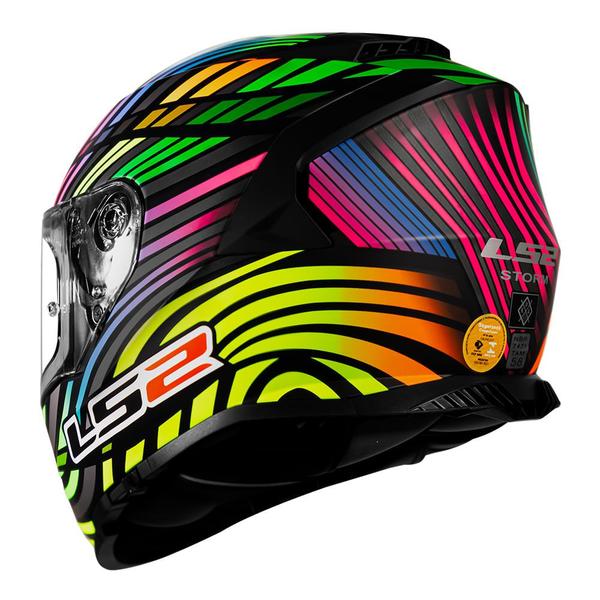 Imagem de Capacete ls2 ff800 power preto arco iris fosco