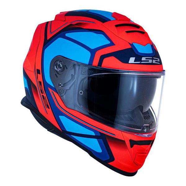 Imagem de Capacete Ls2 Ff800 Storm Faster Matte Fluo Orange Blue Laranja ul Fosco