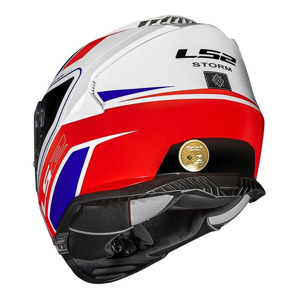 Imagem de Capacete LS2 FF800 Storm Fist Branco e Vermelho Mais Viseira Camaleão