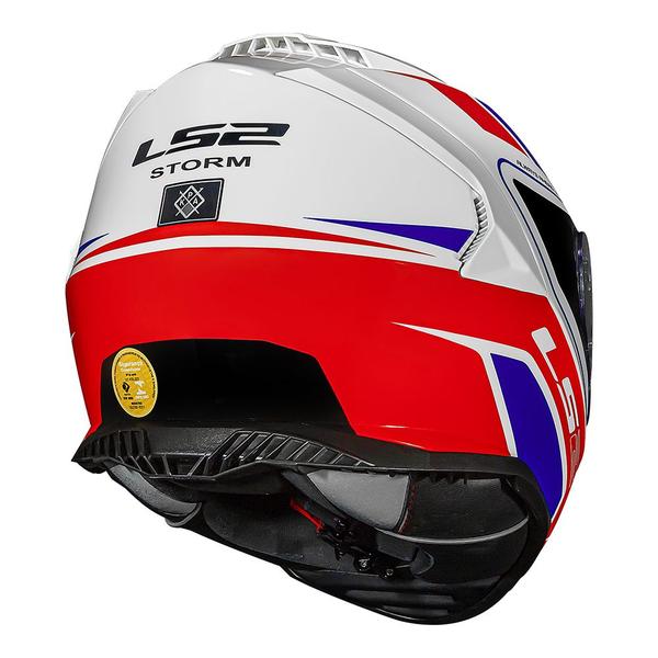 Imagem de Capacete LS2 FF800 Storm Fist Branco e Vermelho Mais Viseira Camaleão