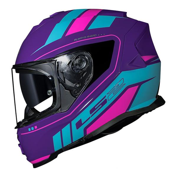 Imagem de Capacete ls2 ff800 storm fist roxo azul rosa brilhante