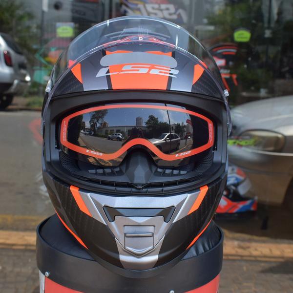 Imagem de Capacete Ls2 ff800 Storm Racer Preto Laranja fosco